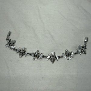 Vintage Taxco Mexico Sterling Silver Grapes Link Bracelet TG-247